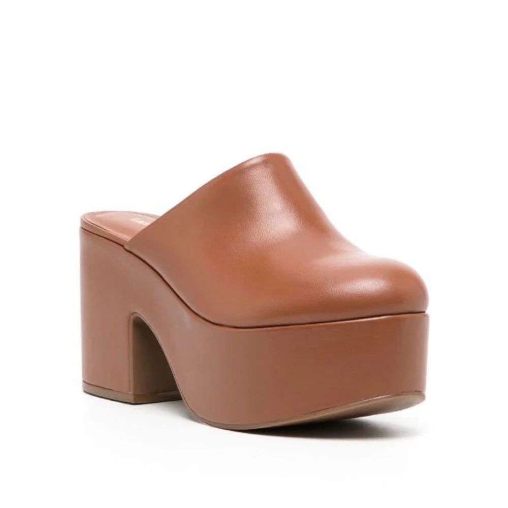 LARROUDE MISO Platform Clog in Caramel Leather, so comfortable. Be Summer Ready - Picture 10 of 14